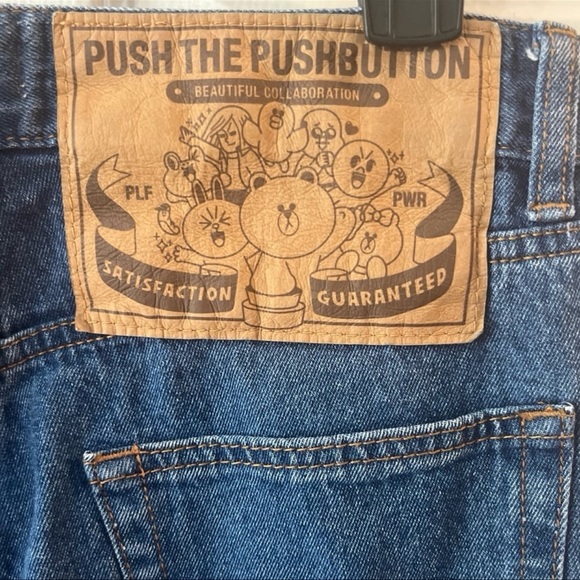 PLF - Push the Pushbutton Lune Friends Denim Jeans Sz Med - Picture 6 of 13